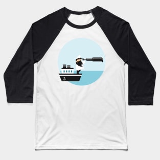 Sea captain with spyglass Baseball T-Shirt